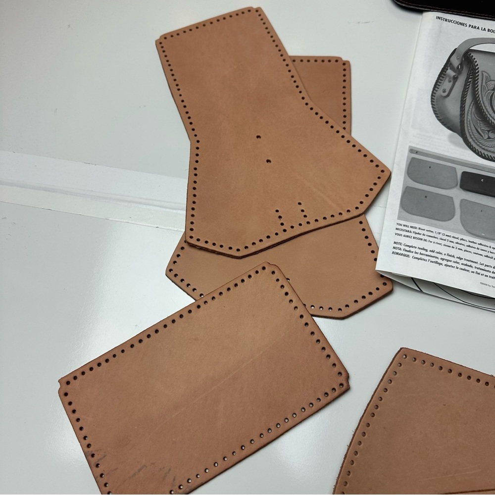 Tandy Leather Revival Handbag Kit | Western Tooled Floral Heirloom Purse DIY - Picture 9 of 10